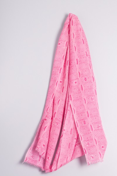 Écharpe côtelée de Francfort sachet pink