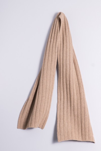 Écharpe en tricot 100% cachemire à 4 couches natural grey