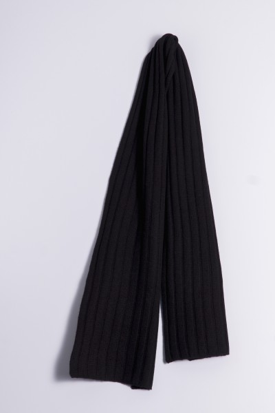 Écharpe en tricot 100% cachemire à 4 couches black